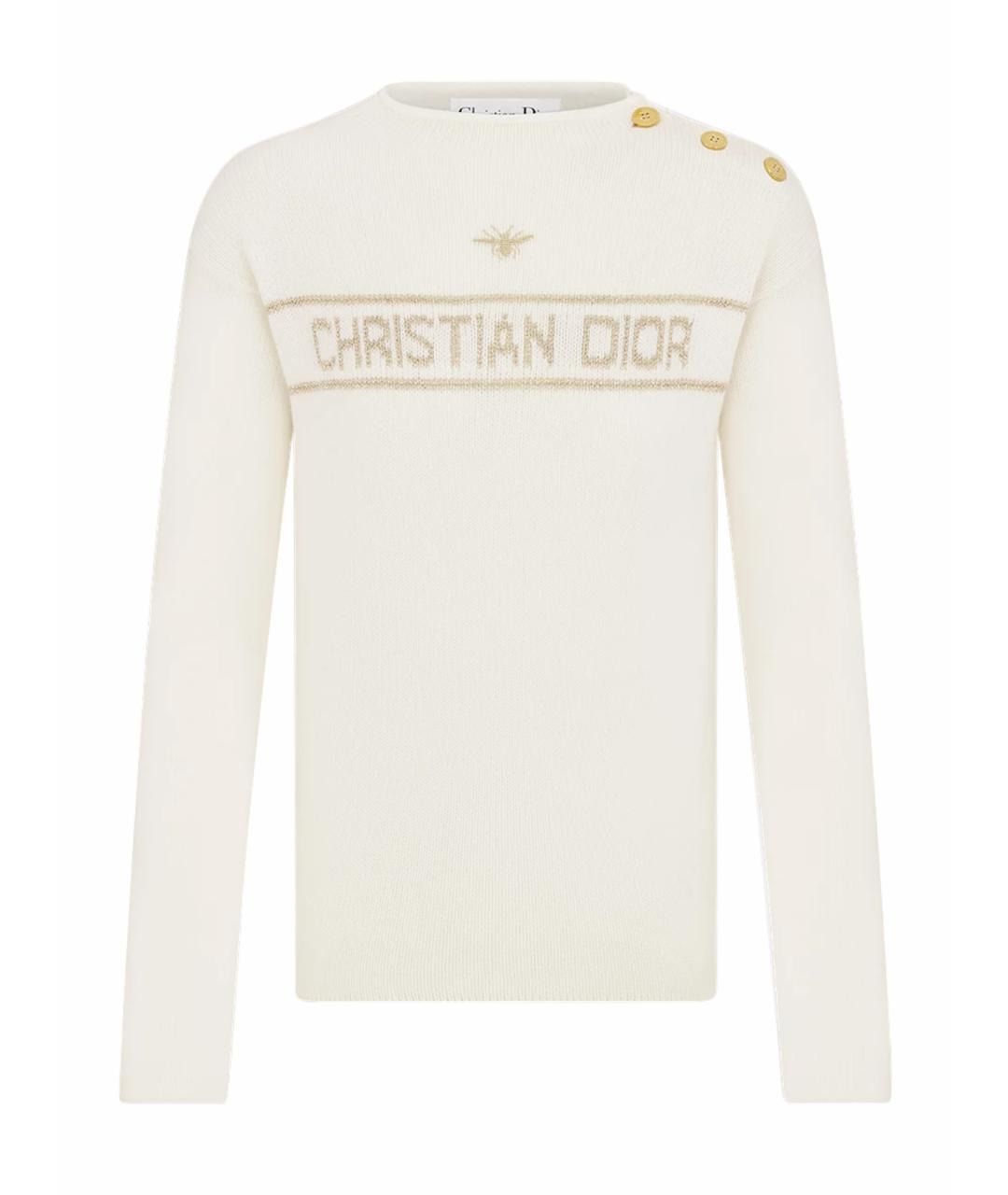 CHRISTIAN DIOR Бежевый кашемировый джемпер / свитер, фото 1