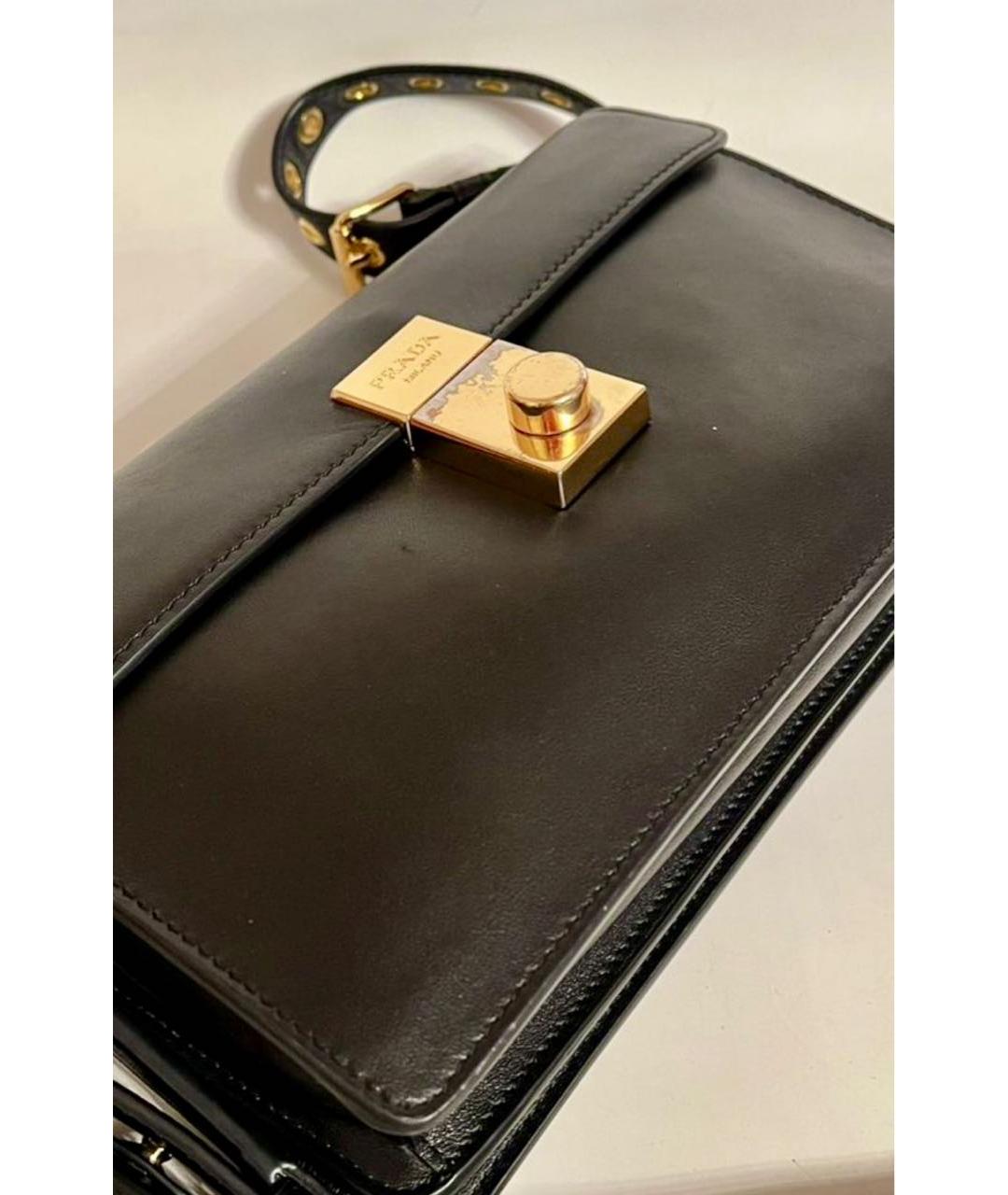PRADA Черная кожаная сумка через плечо, фото 5