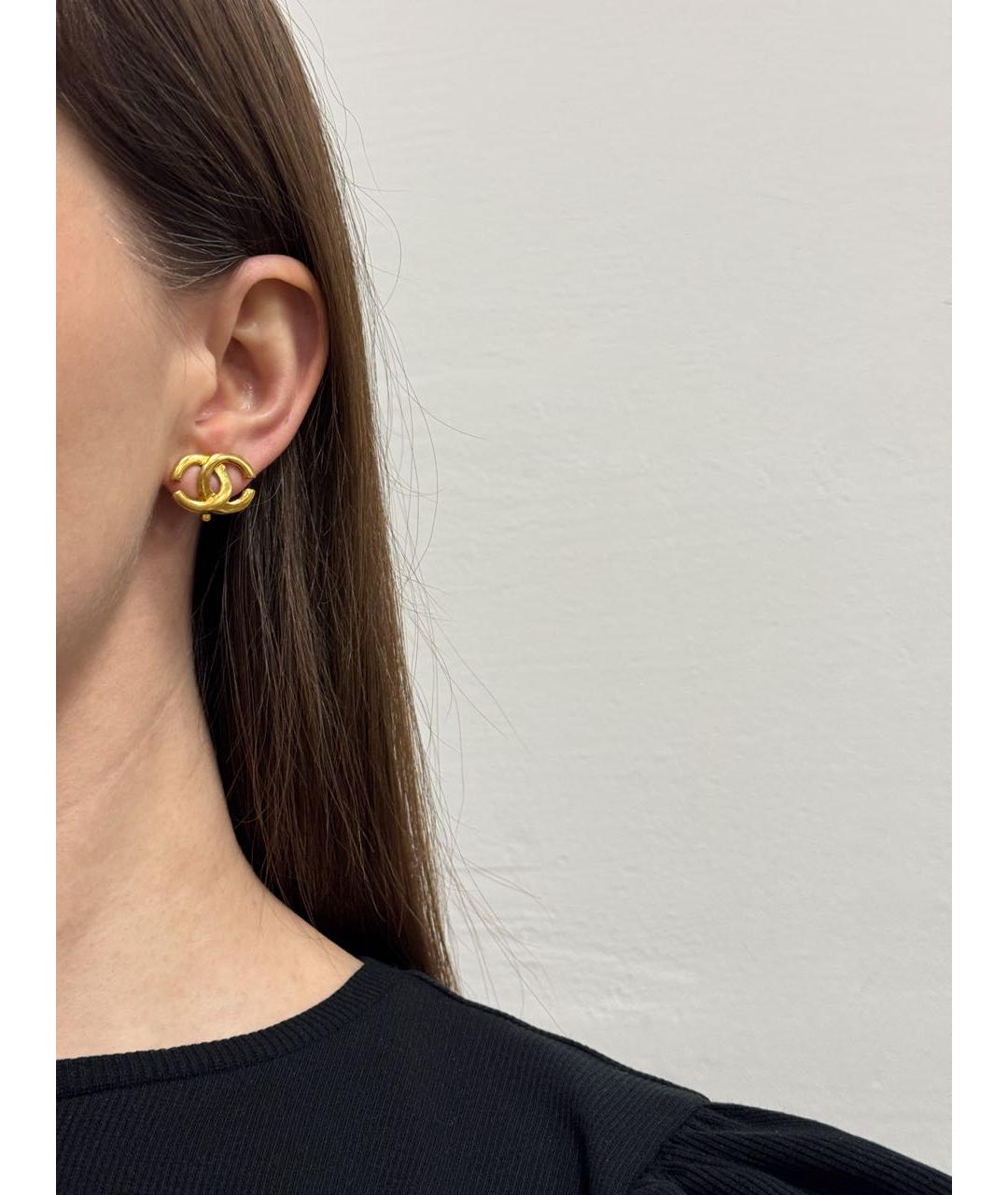 CHANEL Золотые позолоченные клипсы, фото 7