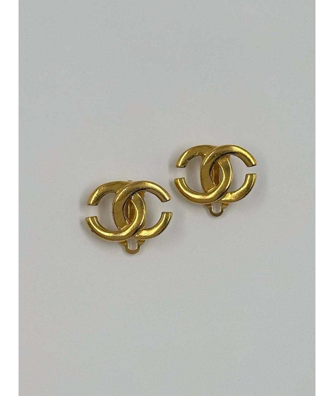 CHANEL Золотые позолоченные клипсы, фото 8