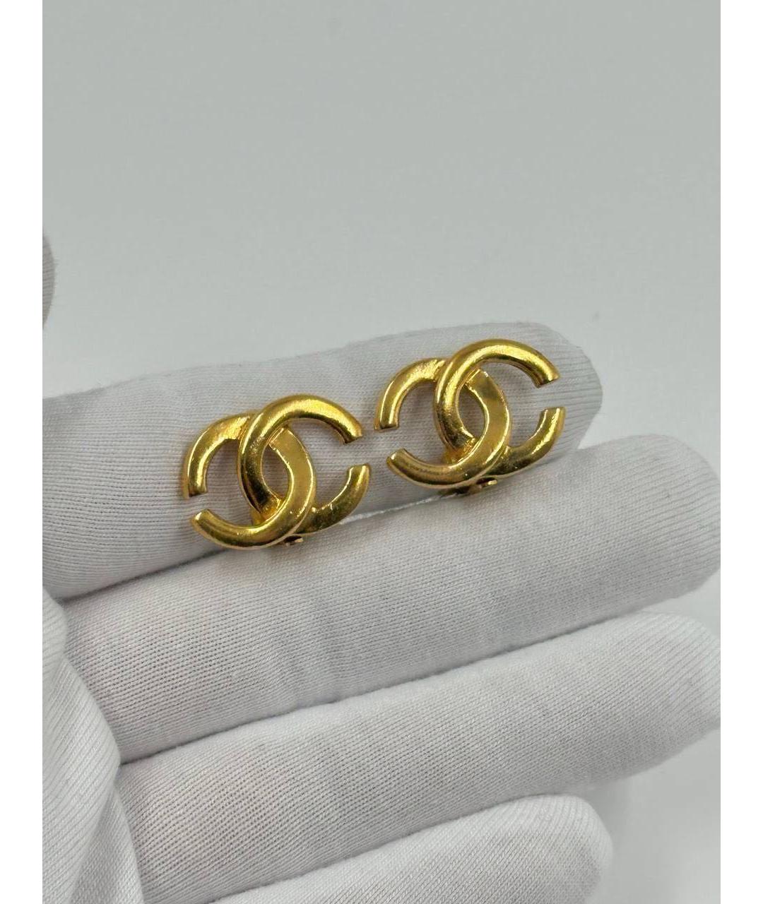CHANEL Золотые позолоченные клипсы, фото 4