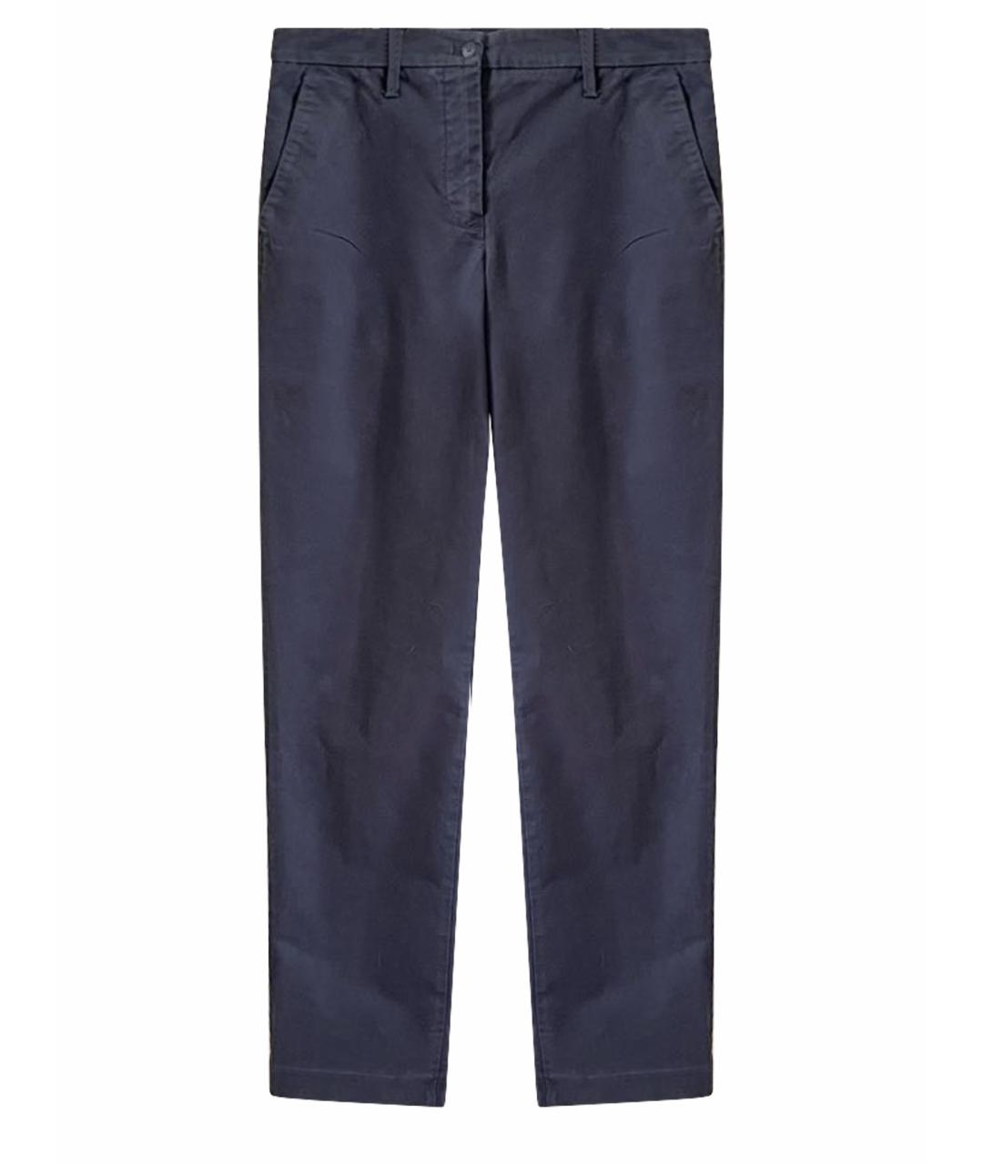 ARMANI JEANS Темно-синие хлопко-эластановые брюки узкие, фото 1