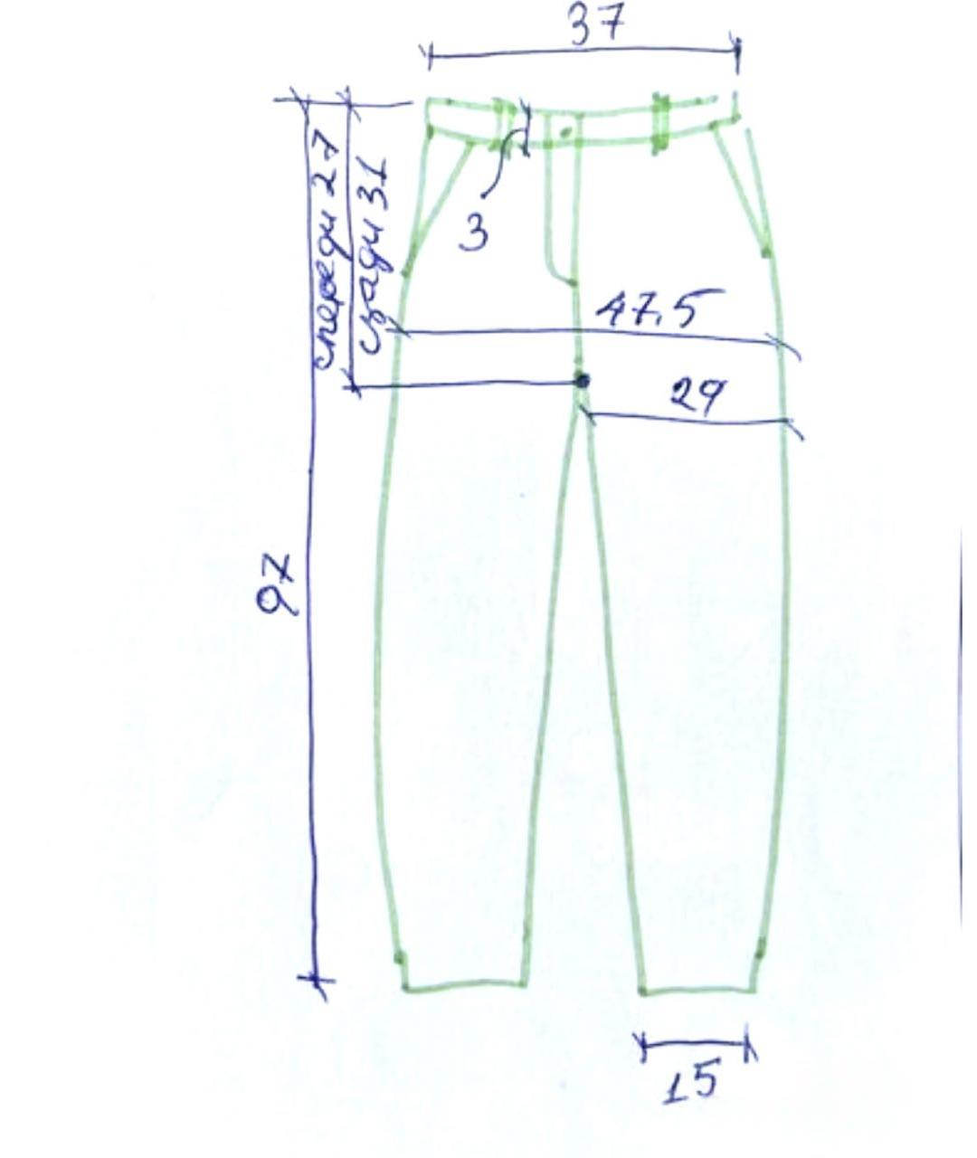 ARMANI JEANS Темно-синие хлопко-эластановые брюки узкие, фото 8