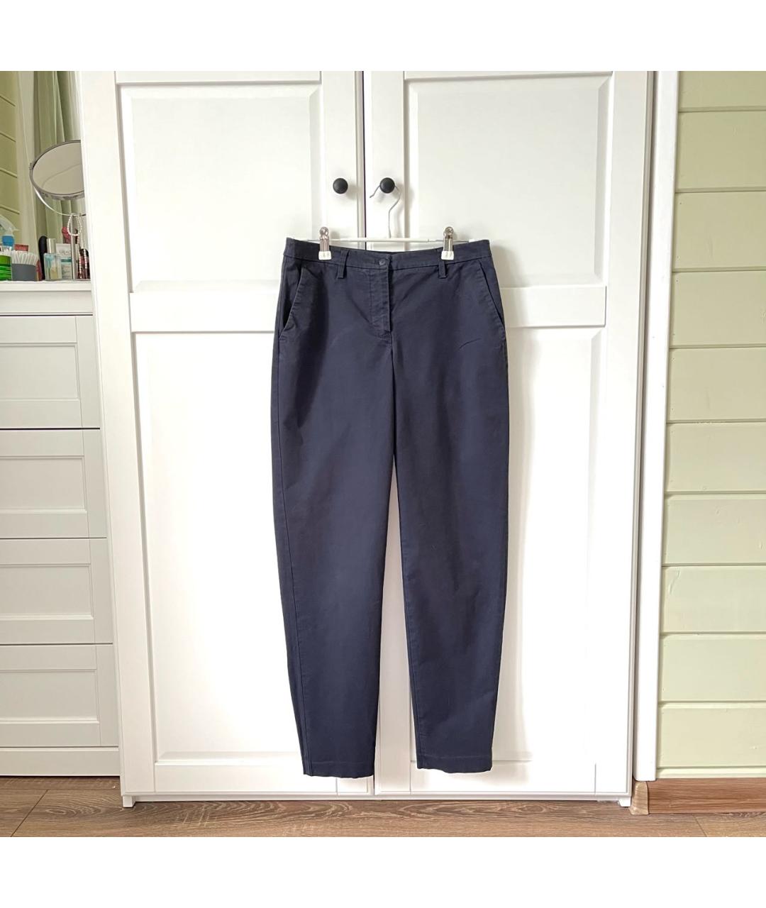 ARMANI JEANS Темно-синие хлопко-эластановые брюки узкие, фото 9