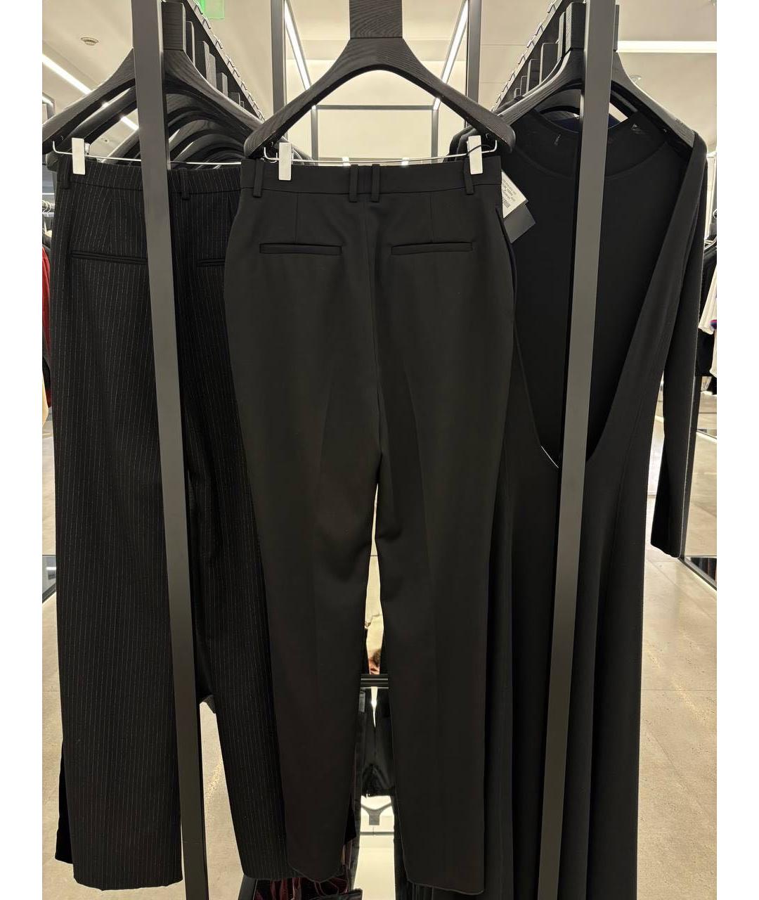 SAINT LAURENT Черные шерстяные брюки узкие, фото 2