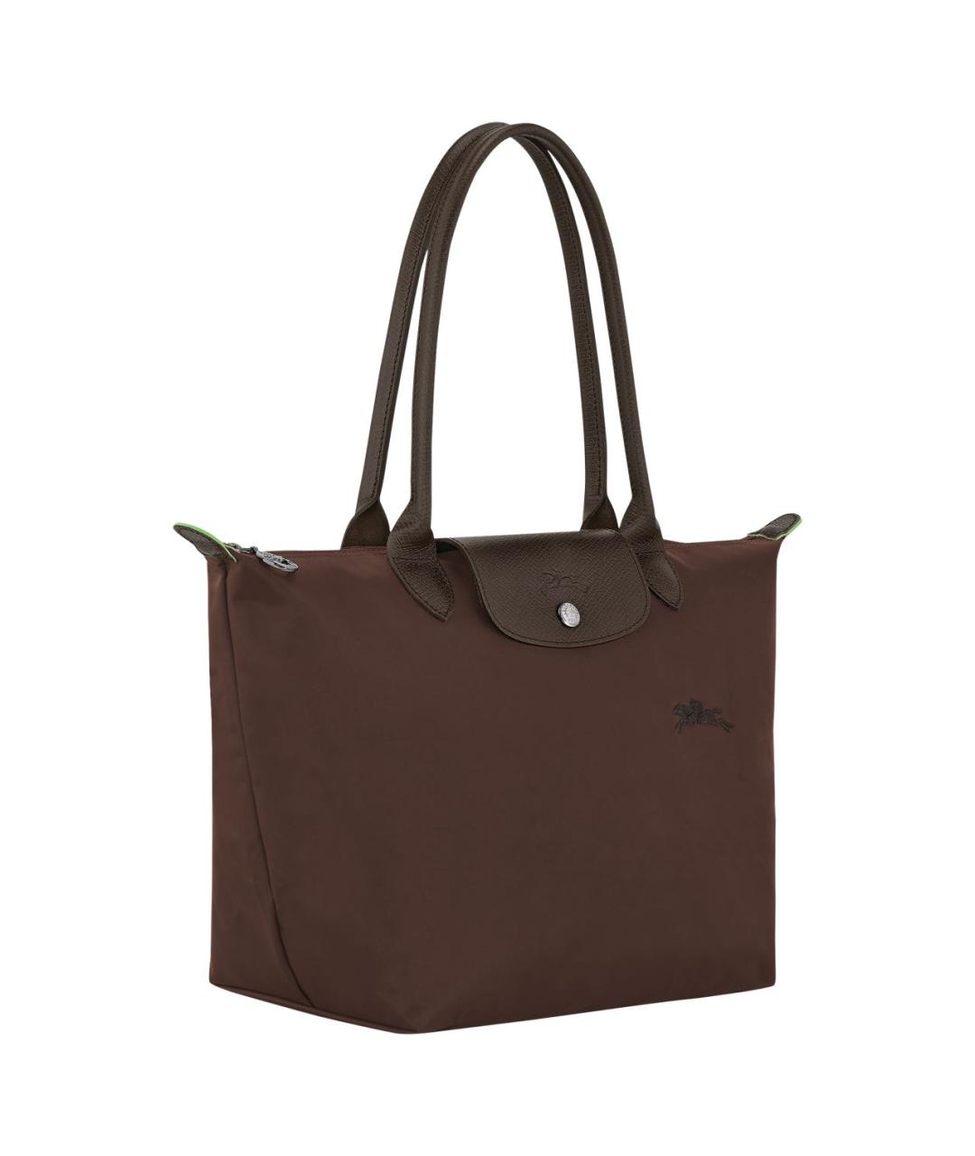 LONGCHAMP Коричневая кожаная сумка с короткими ручками, фото 2