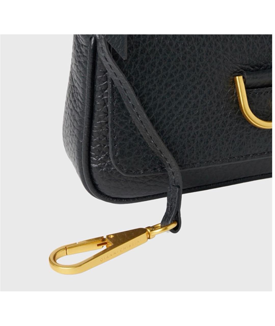 Gianni Chiarini Черная кожаная сумка через плечо, фото 3