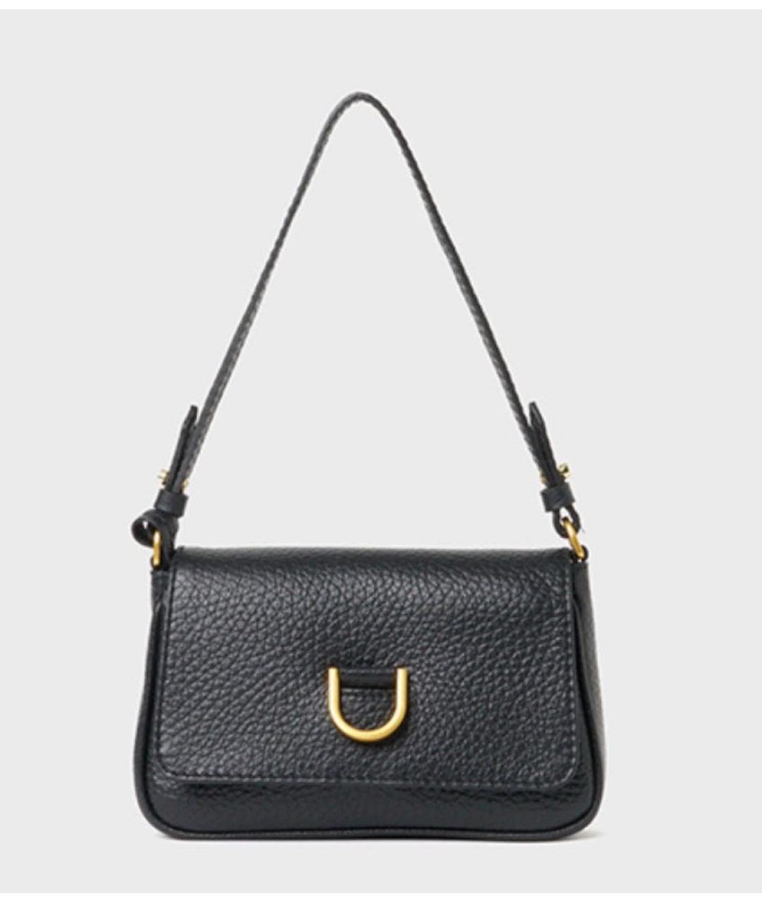 Gianni Chiarini Черная кожаная сумка через плечо, фото 5