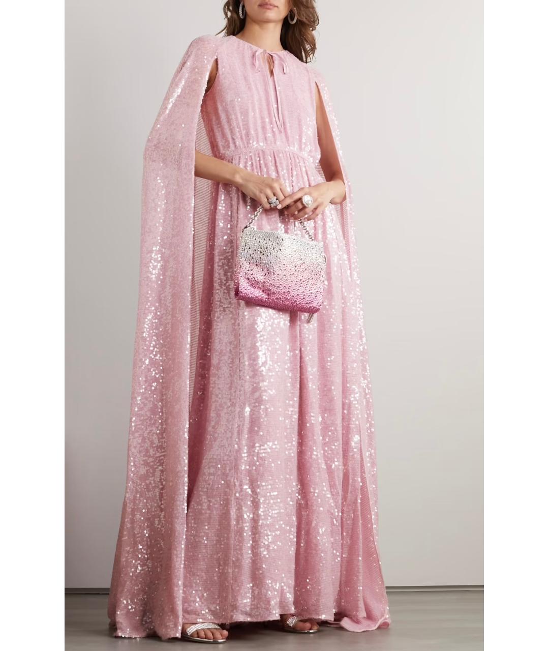 ERDEM Розовое вискозное коктейльное платье, фото 2