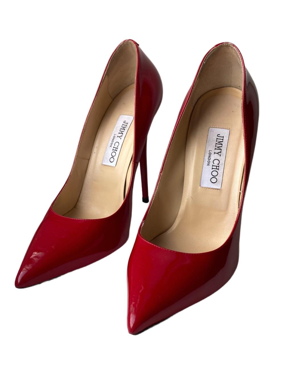 JIMMY CHOO Красные туфли из лакированной кожи, фото 2