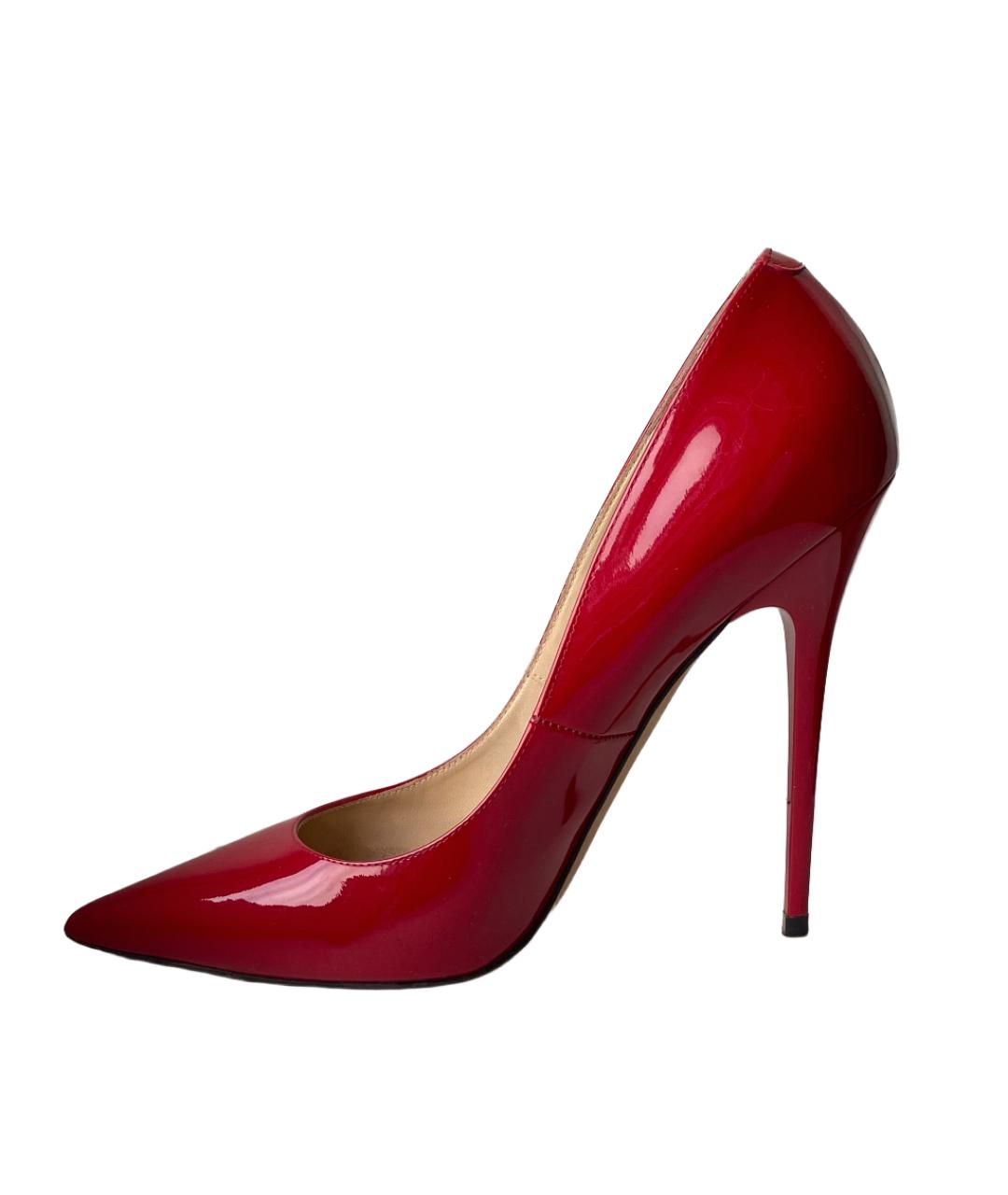 JIMMY CHOO Красные туфли из лакированной кожи, фото 4