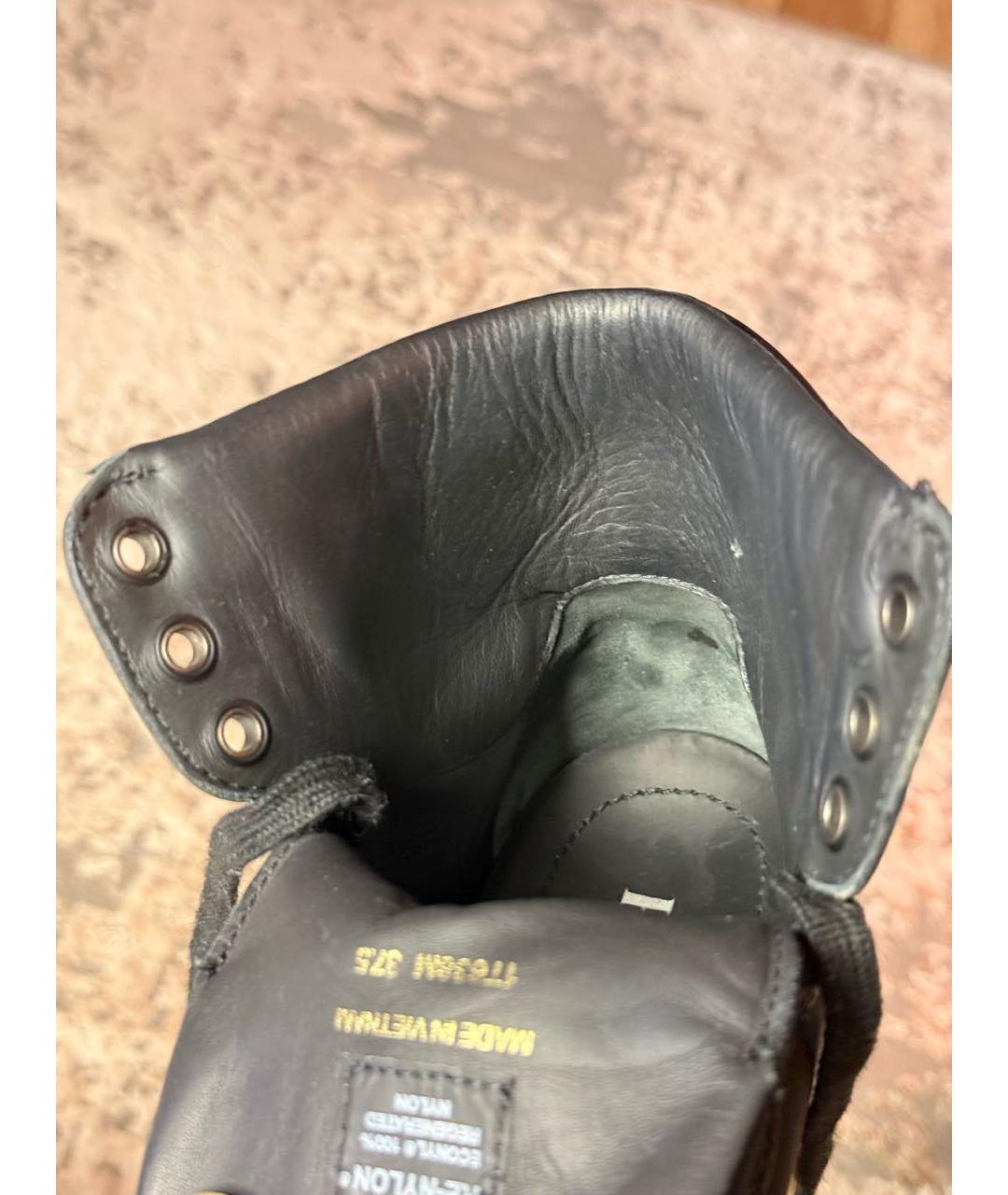 PRADA Черные кожаные кроссовки, фото 8