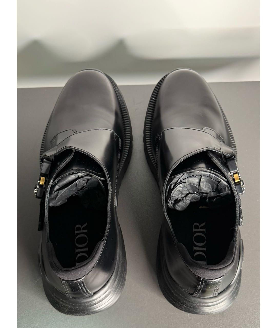 CHRISTIAN DIOR Черные кожаные туфли, фото 3