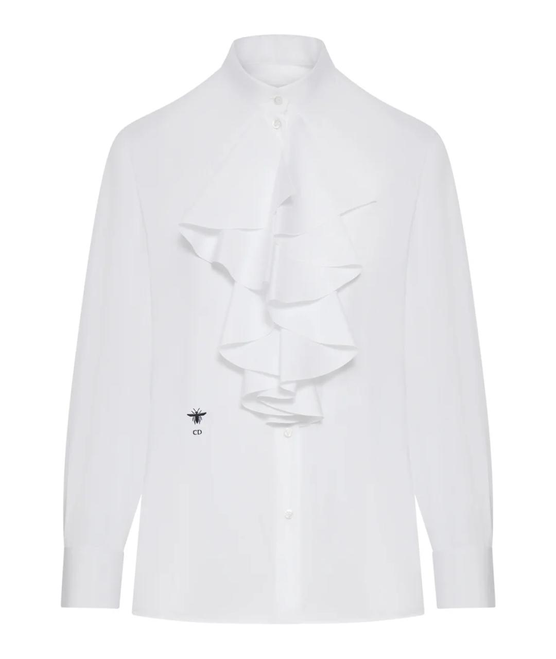 CHRISTIAN DIOR Белая хлопковая блузы, фото 1