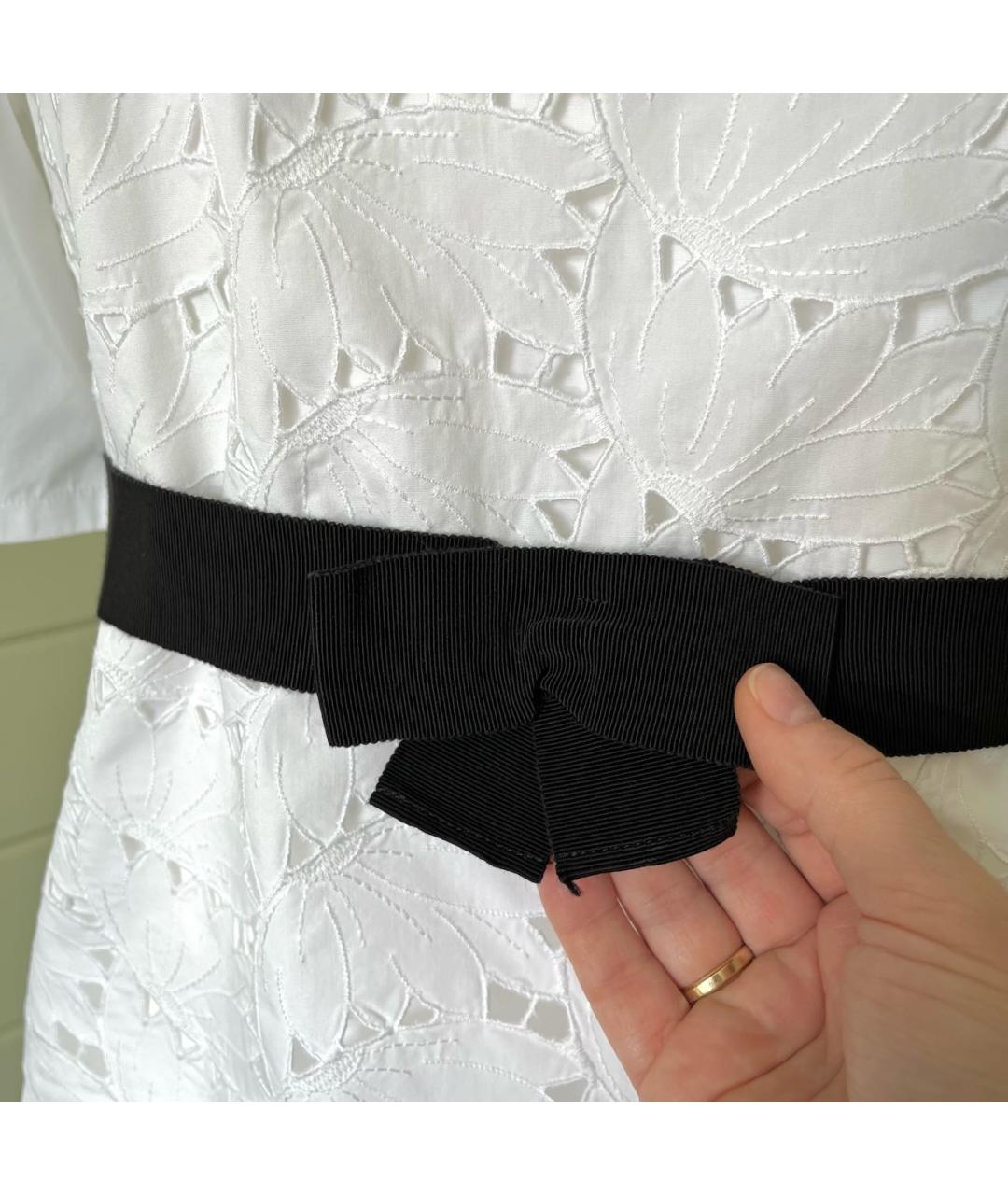 MAX MARA Белая хлопковая блузы, фото 4