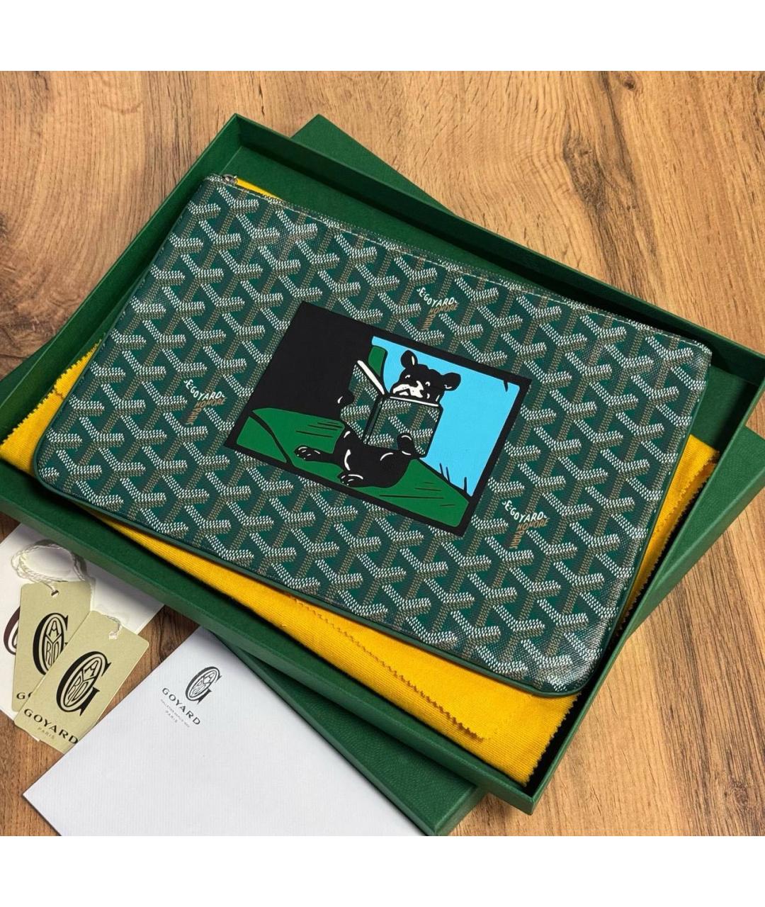 GOYARD Зеленая папка для документов, фото 2