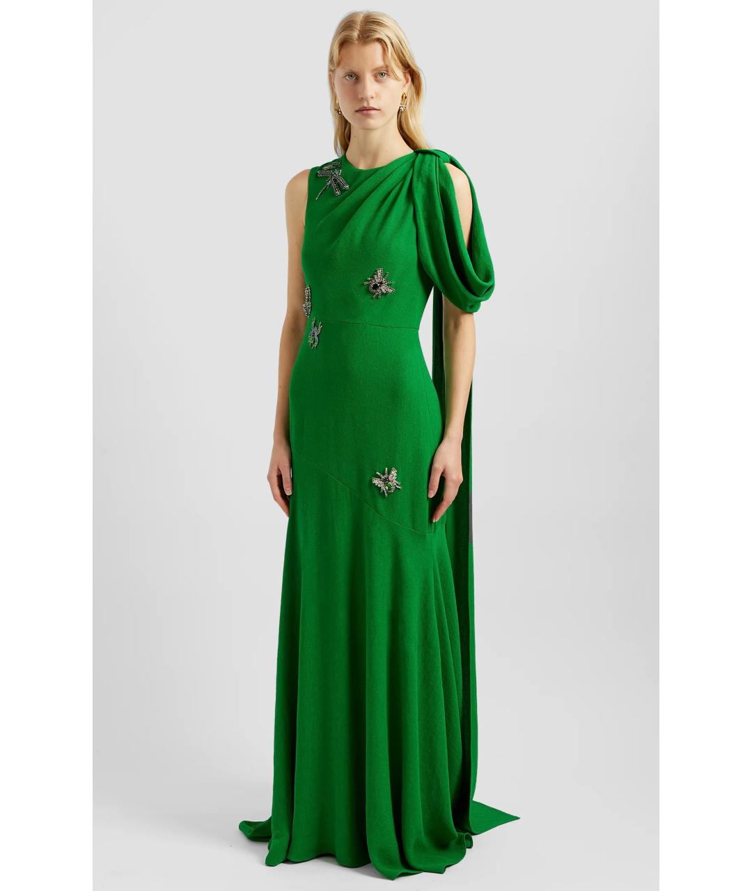 ERDEM Зеленые полиэстеровое коктейльное платье, фото 9