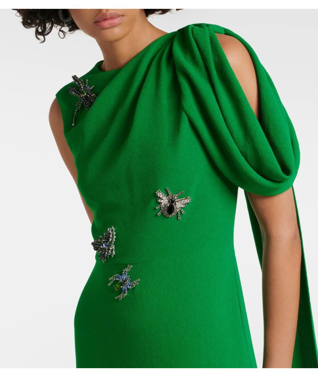 ERDEM Зеленые полиэстеровое коктейльное платье, фото 6