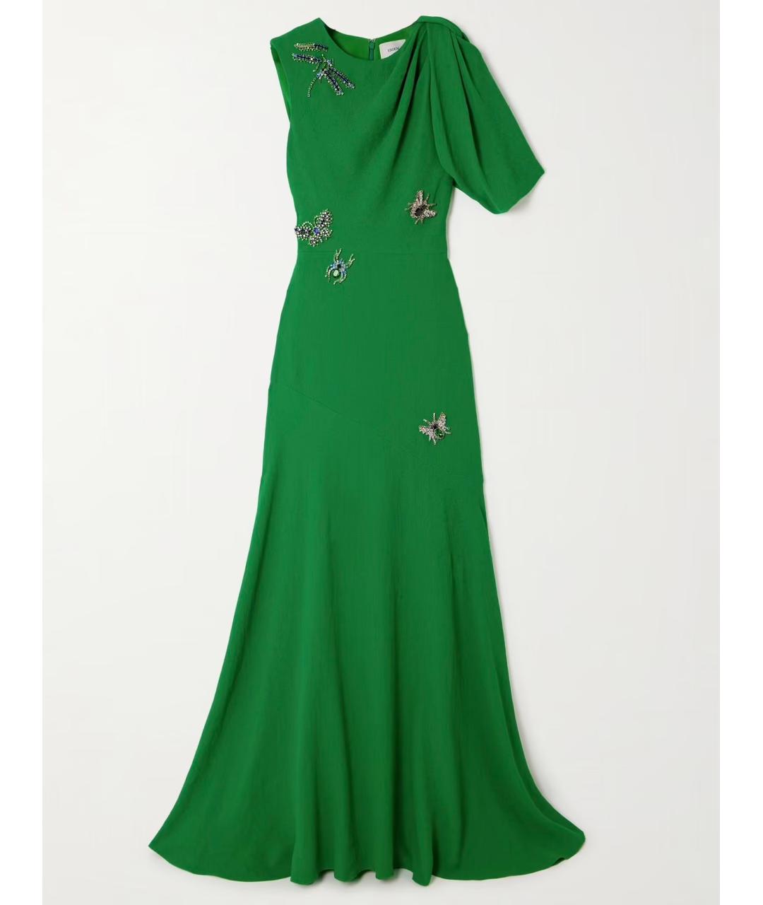 ERDEM Зеленые полиэстеровое коктейльное платье, фото 10