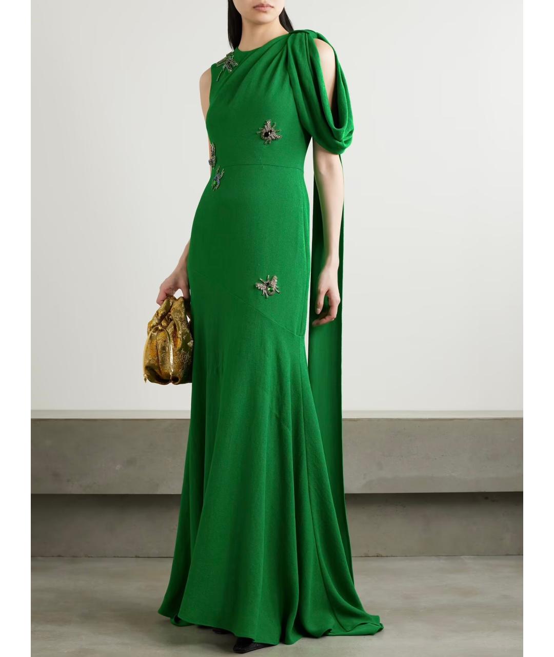 ERDEM Зеленые полиэстеровое коктейльное платье, фото 2