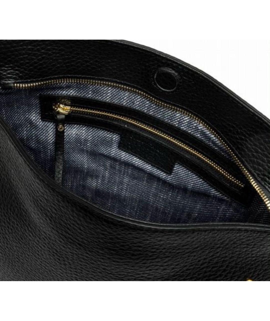 Gianni Chiarini Черная кожаная сумка тоут, фото 4