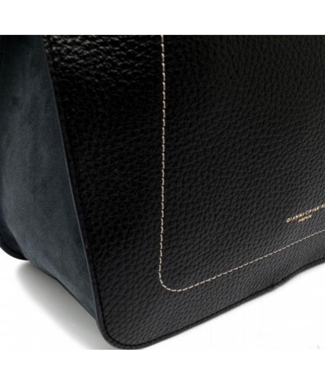 Gianni Chiarini Черная кожаная сумка тоут, фото 2