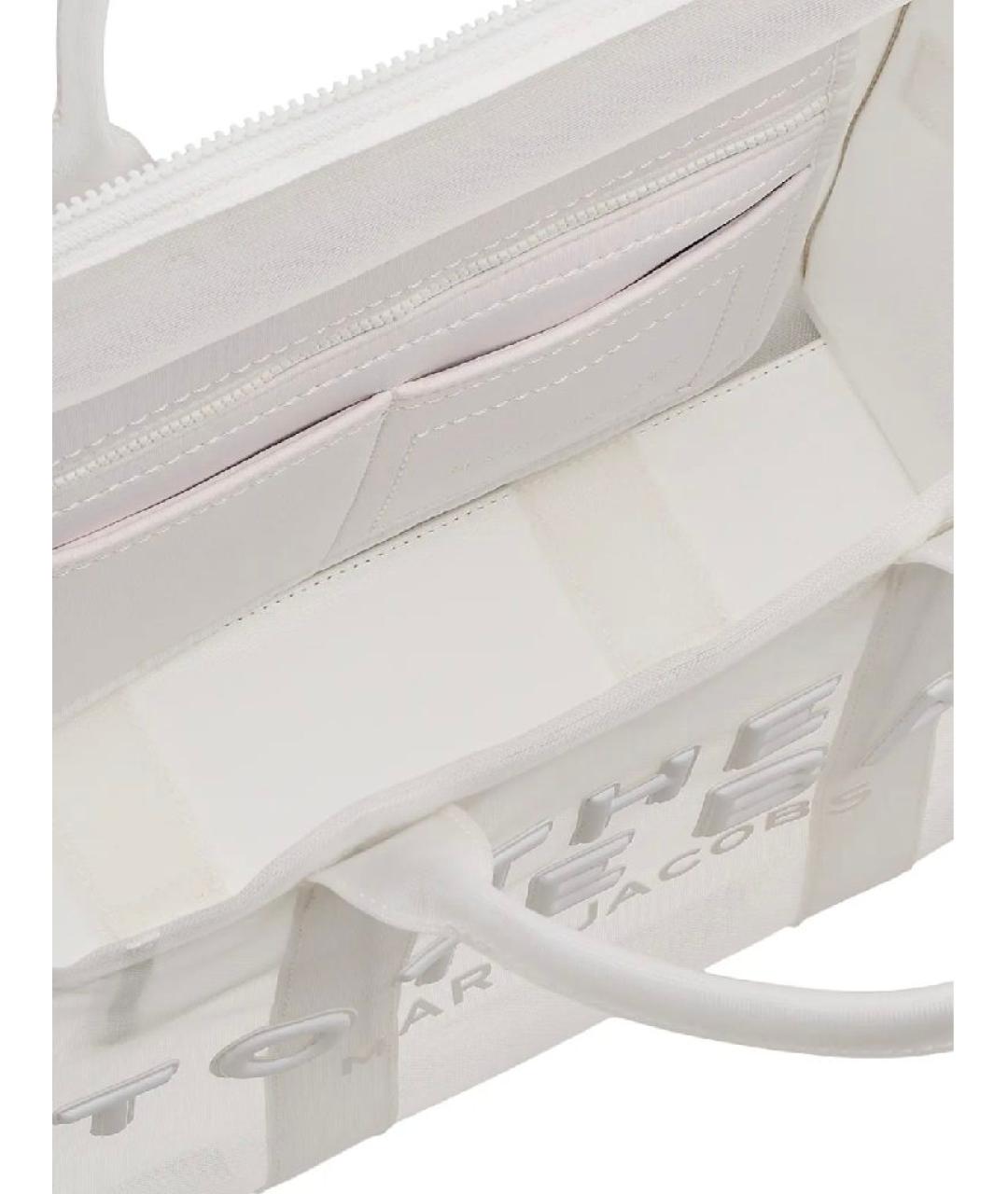 MARC JACOBS Белая тканевая сумка с короткими ручками, фото 4