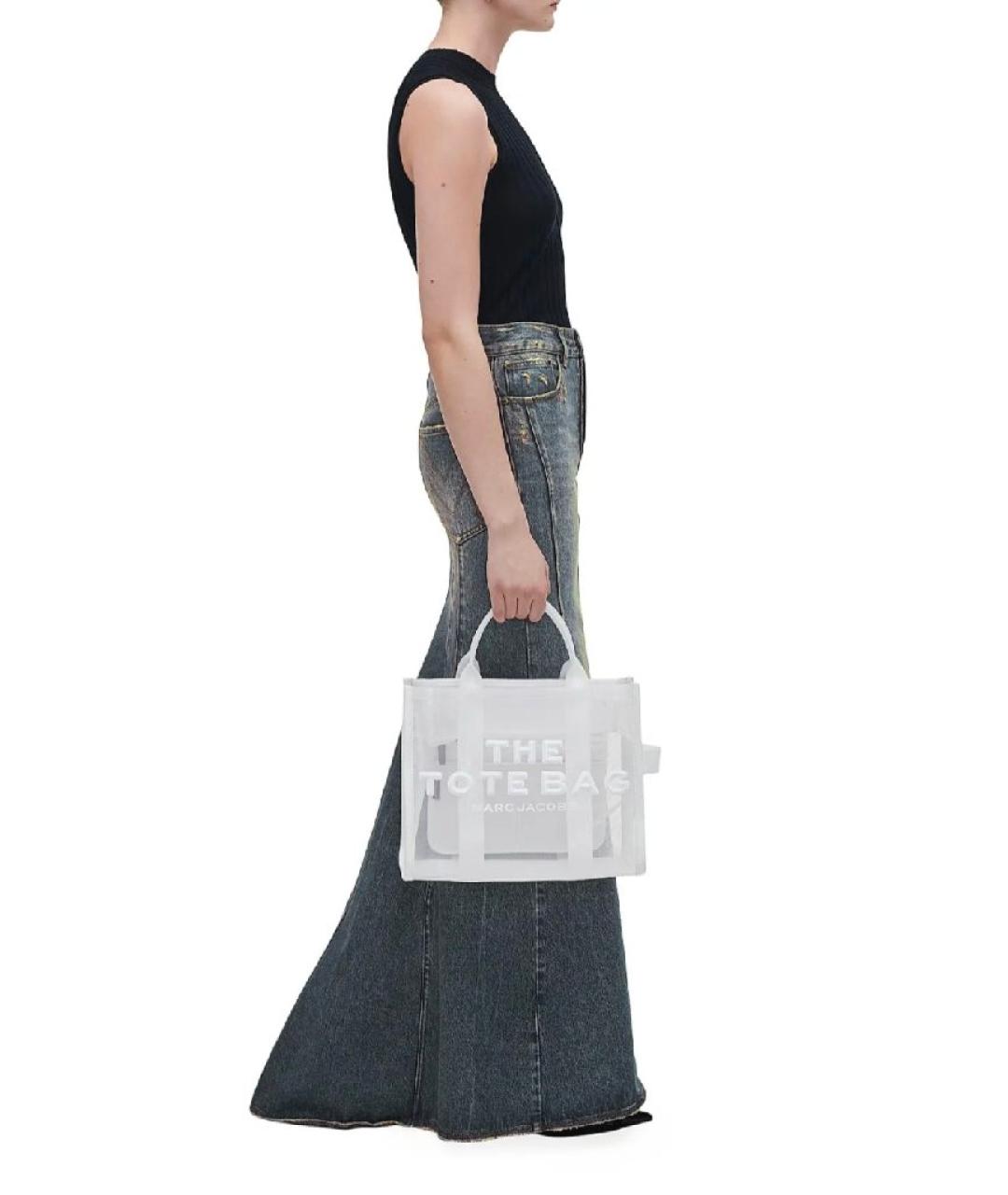MARC JACOBS Белая тканевая сумка с короткими ручками, фото 5