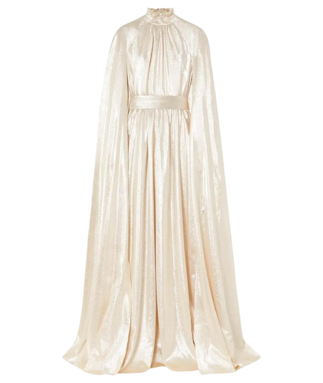 ERDEM Золотое шелковое коктейльное платье, фото 1