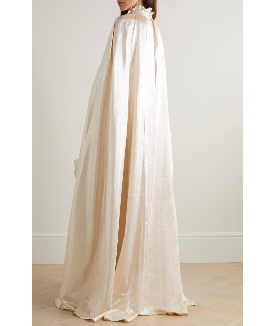 ERDEM Золотое шелковое коктейльное платье, фото 4