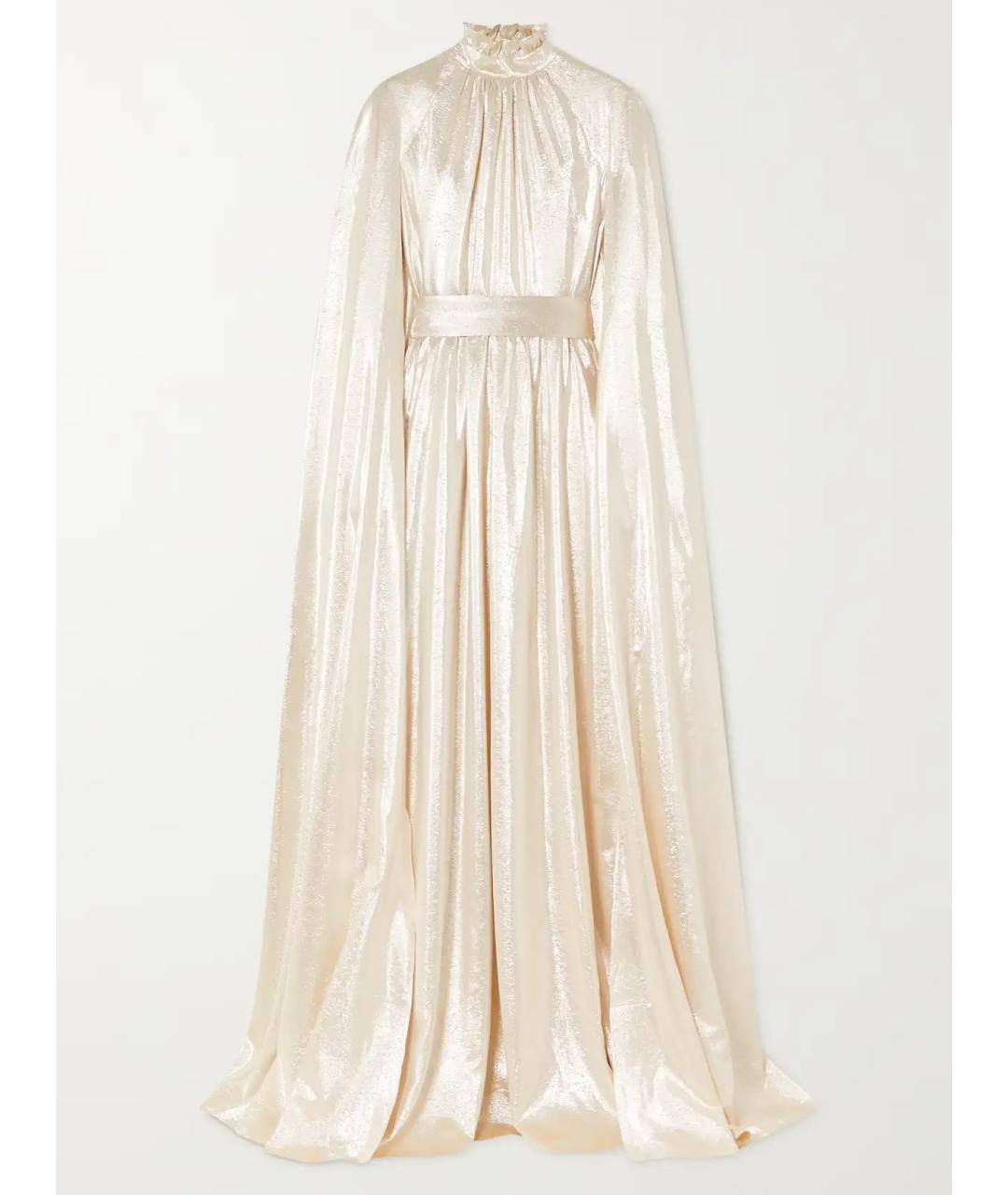 ERDEM Золотое шелковое коктейльное платье, фото 5