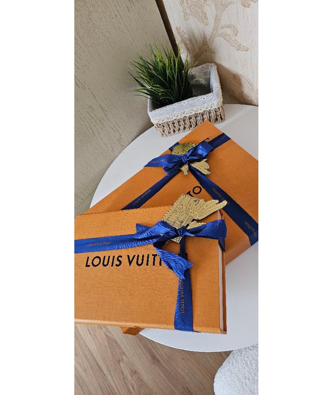 LOUIS VUITTON Бежевый шерстяной шарф, фото 4