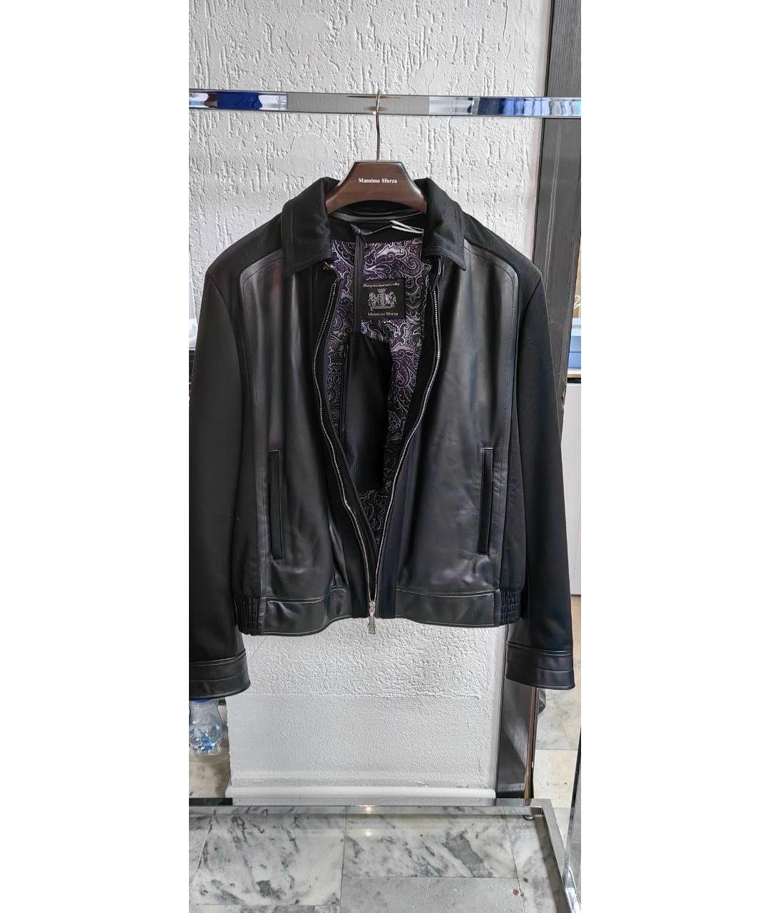 MASSIMO SFORZA Черная кожаная куртка, фото 2
