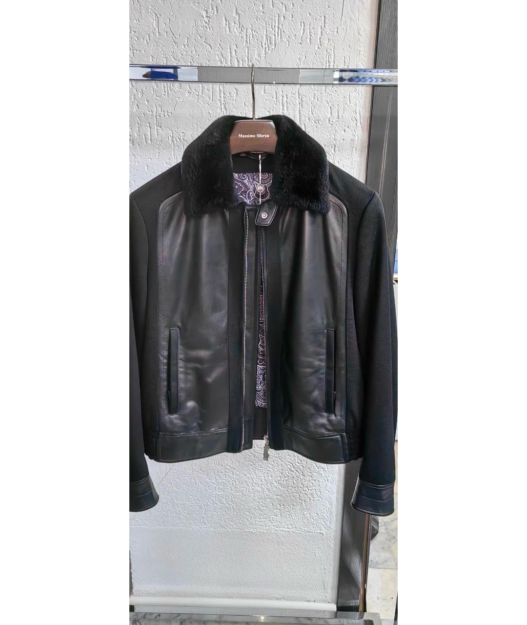 MASSIMO SFORZA Черная кожаная куртка, фото 4