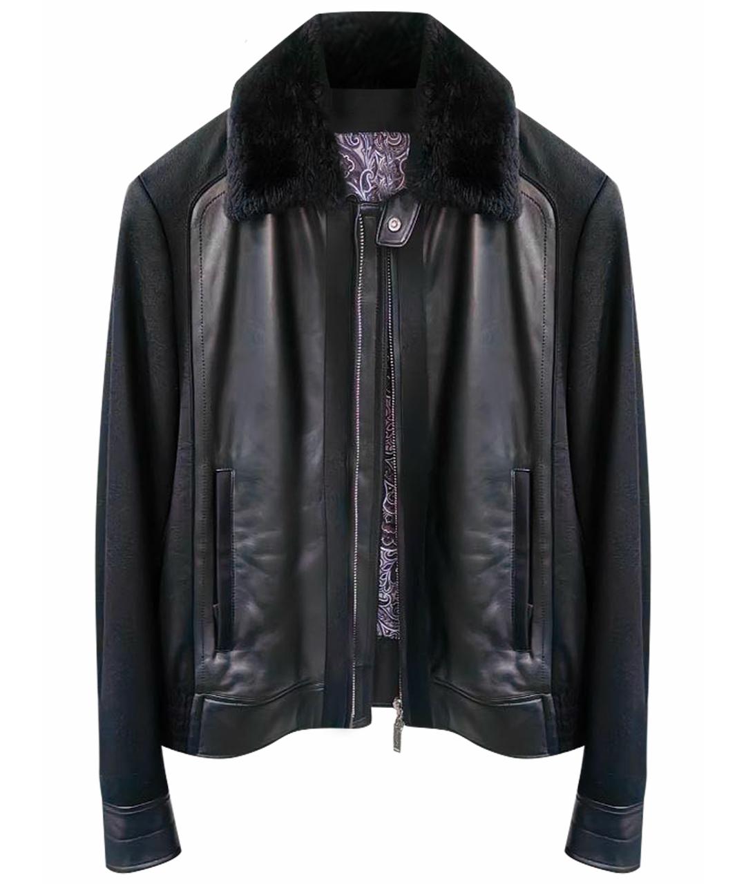 MASSIMO SFORZA Черная кожаная куртка, фото 1
