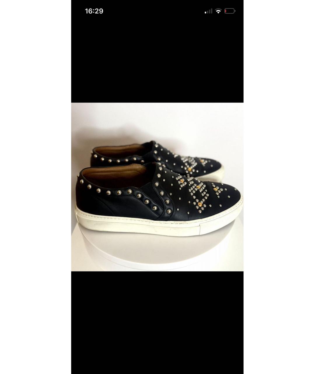 GIVENCHY Черные кожаные слипоны, фото 2