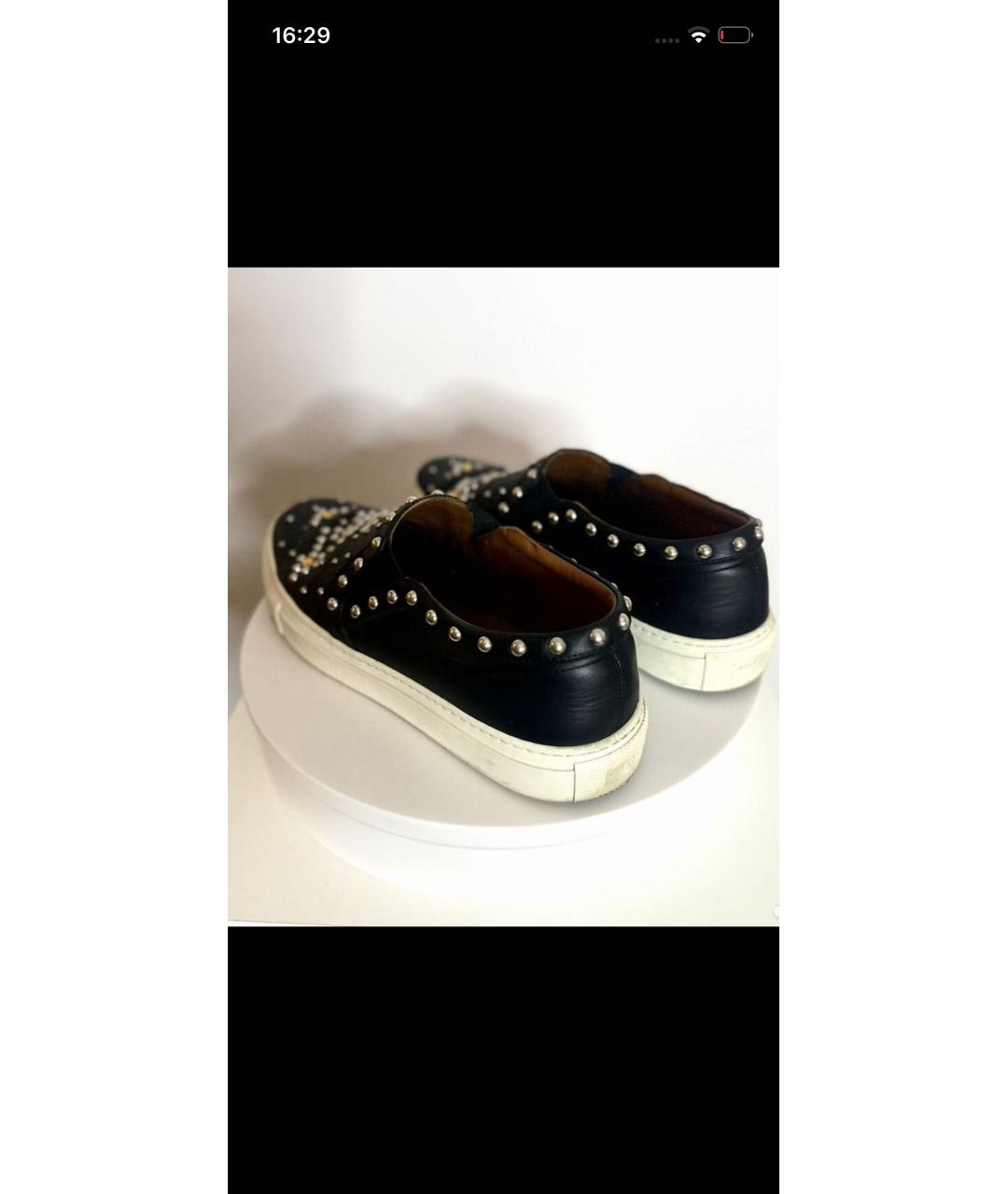 GIVENCHY Черные кожаные слипоны, фото 5