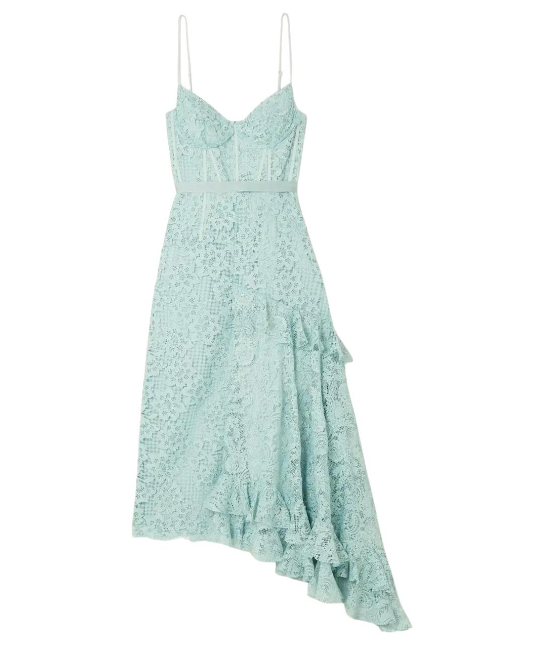 ERDEM Голубое полиэстеровое коктейльное платье, фото 1