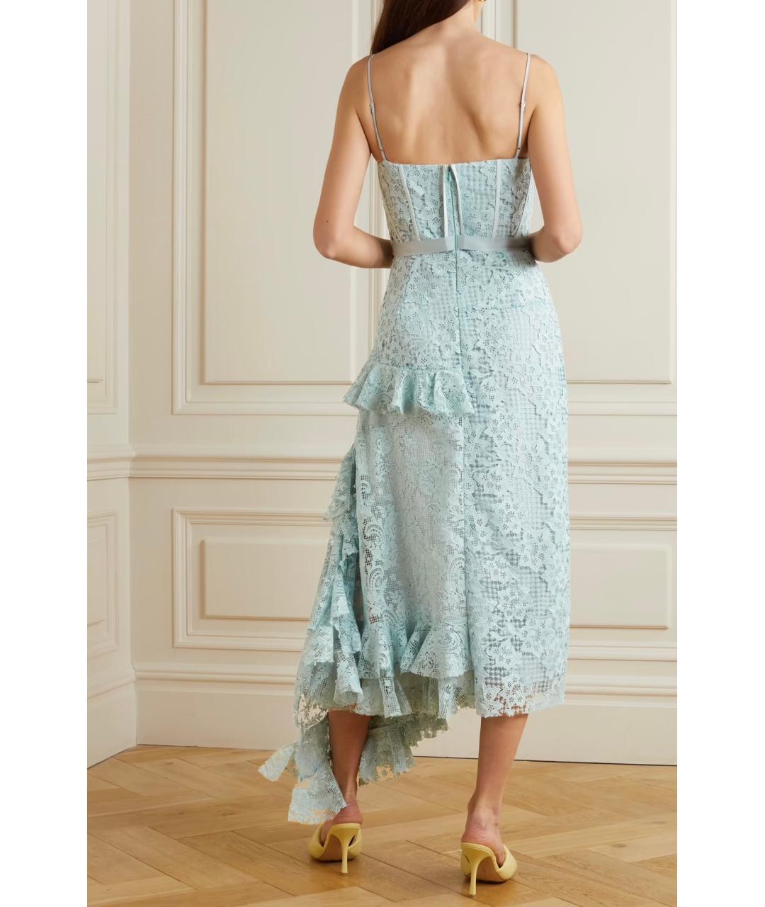 ERDEM Голубое полиэстеровое коктейльное платье, фото 4