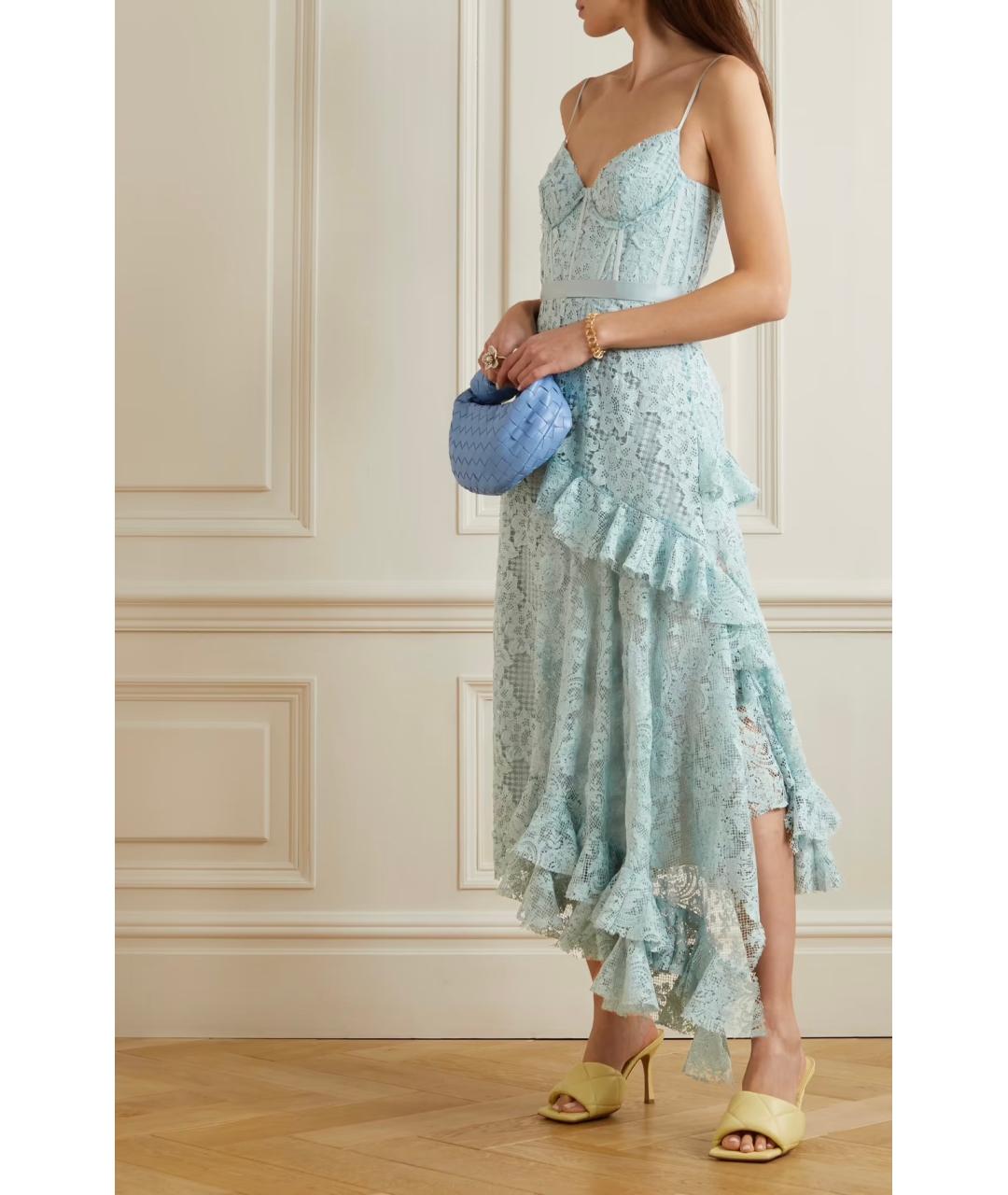 ERDEM Голубое полиэстеровое коктейльное платье, фото 3