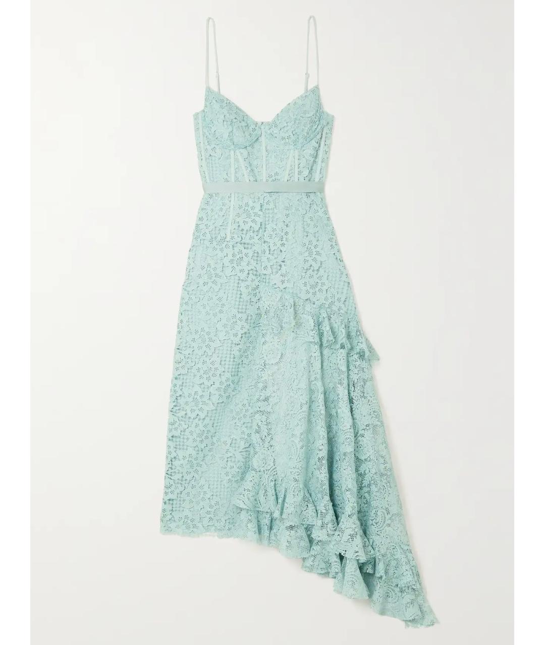 ERDEM Голубое полиэстеровое коктейльное платье, фото 7