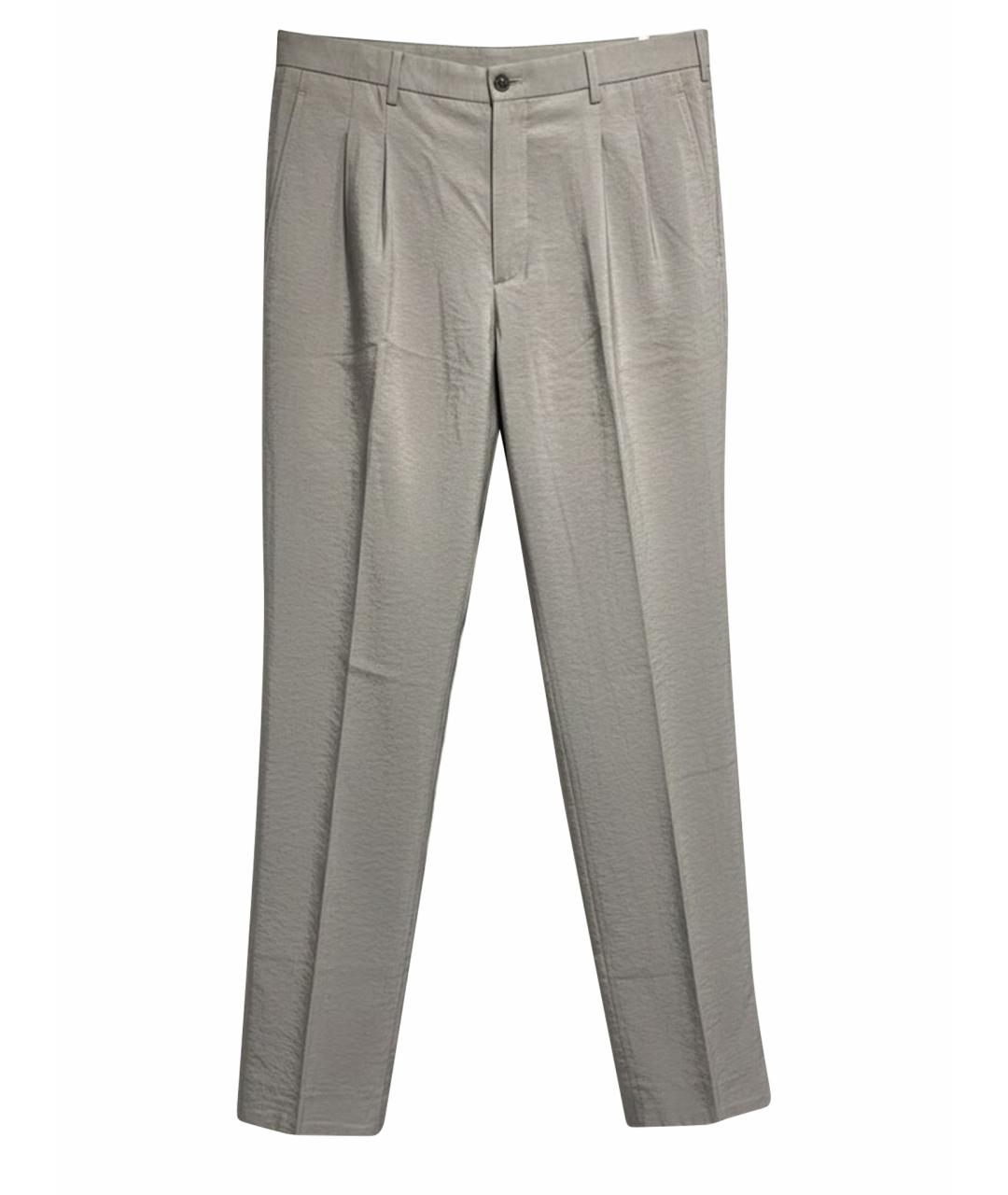 GIORGIO ARMANI Бежевые шелковые классические брюки, фото 1