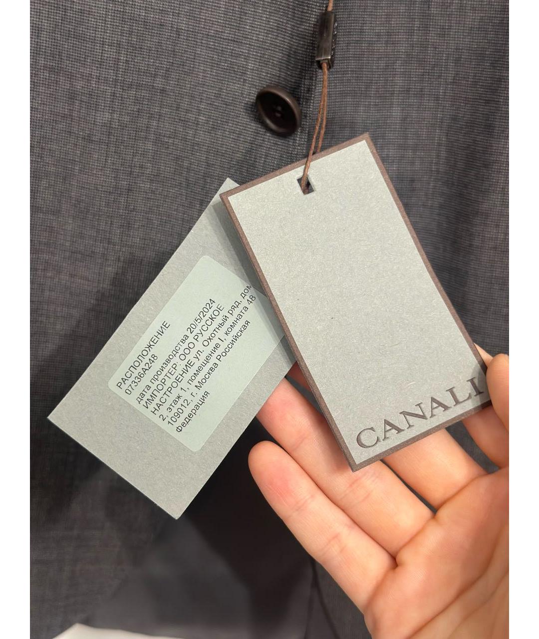 CANALI Антрацитовый классический костюм, фото 5