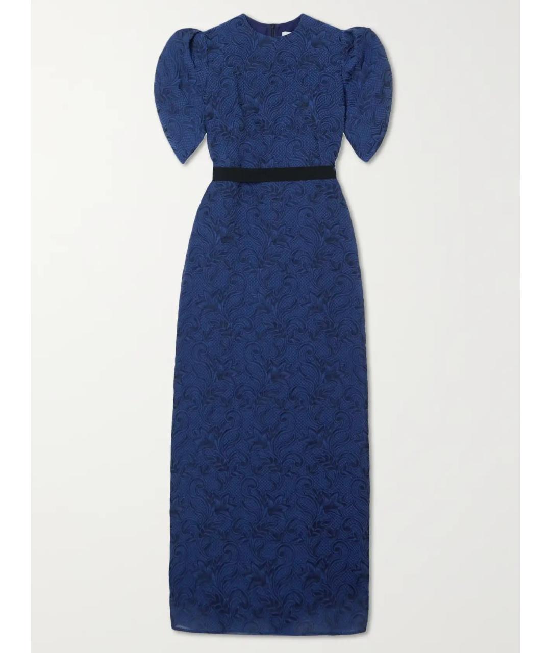 ERDEM Синее хлопковое коктейльное платье, фото 5