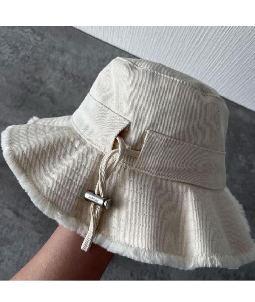 JACQUEMUS Бежевая хлопковая панама, фото 3