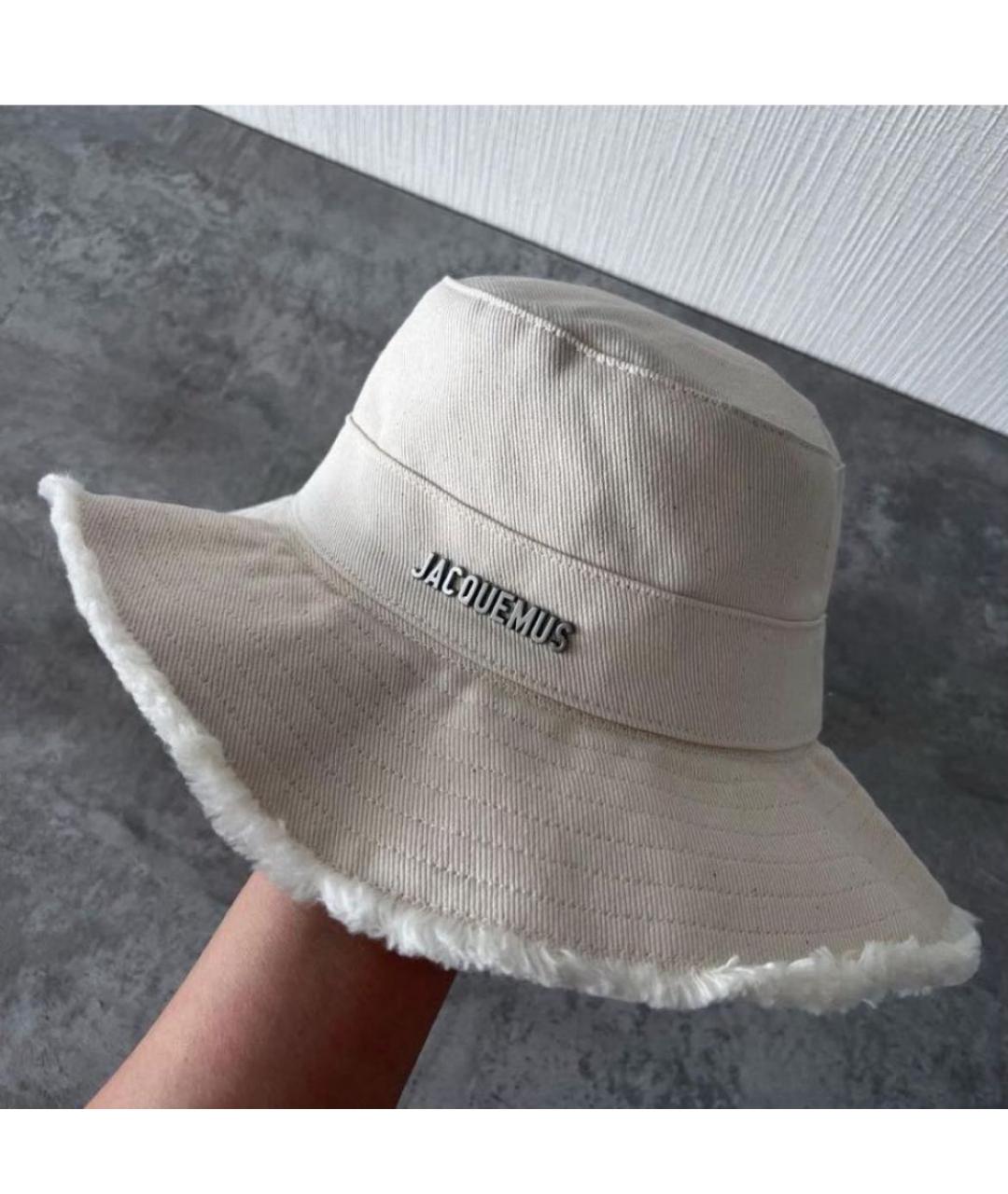 JACQUEMUS Бежевая хлопковая панама, фото 2