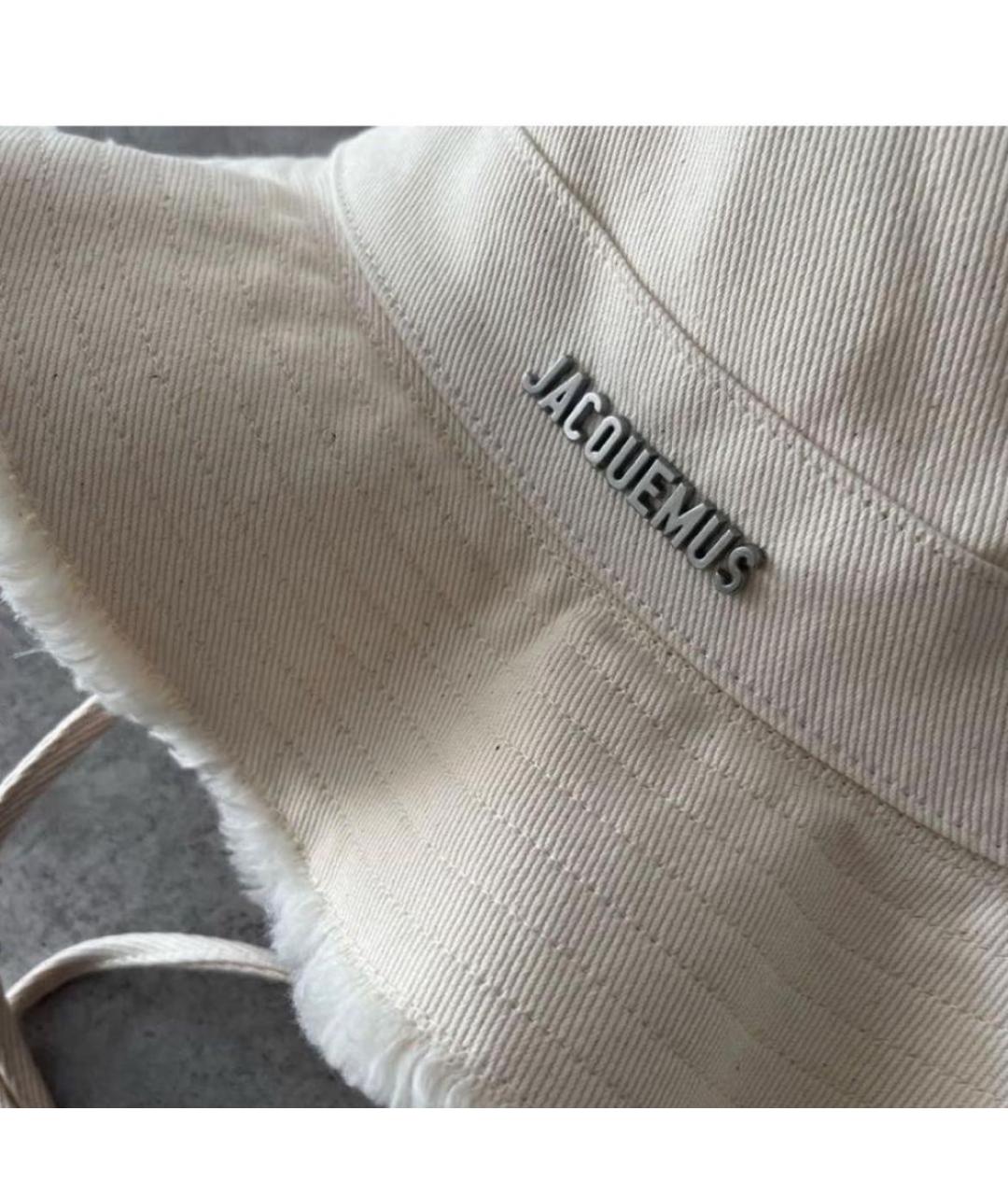 JACQUEMUS Бежевая хлопковая панама, фото 4