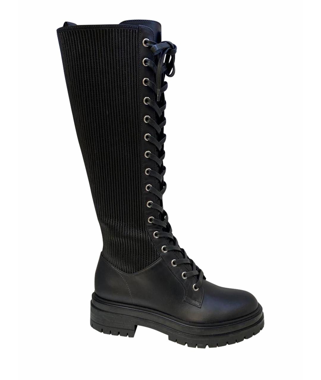 GIANVITO ROSSI Черные кожаные сапоги, фото 1