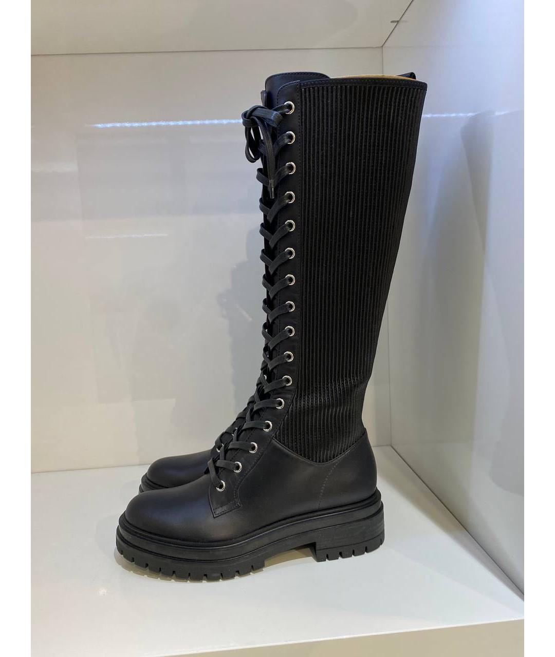 GIANVITO ROSSI Черные кожаные сапоги, фото 4