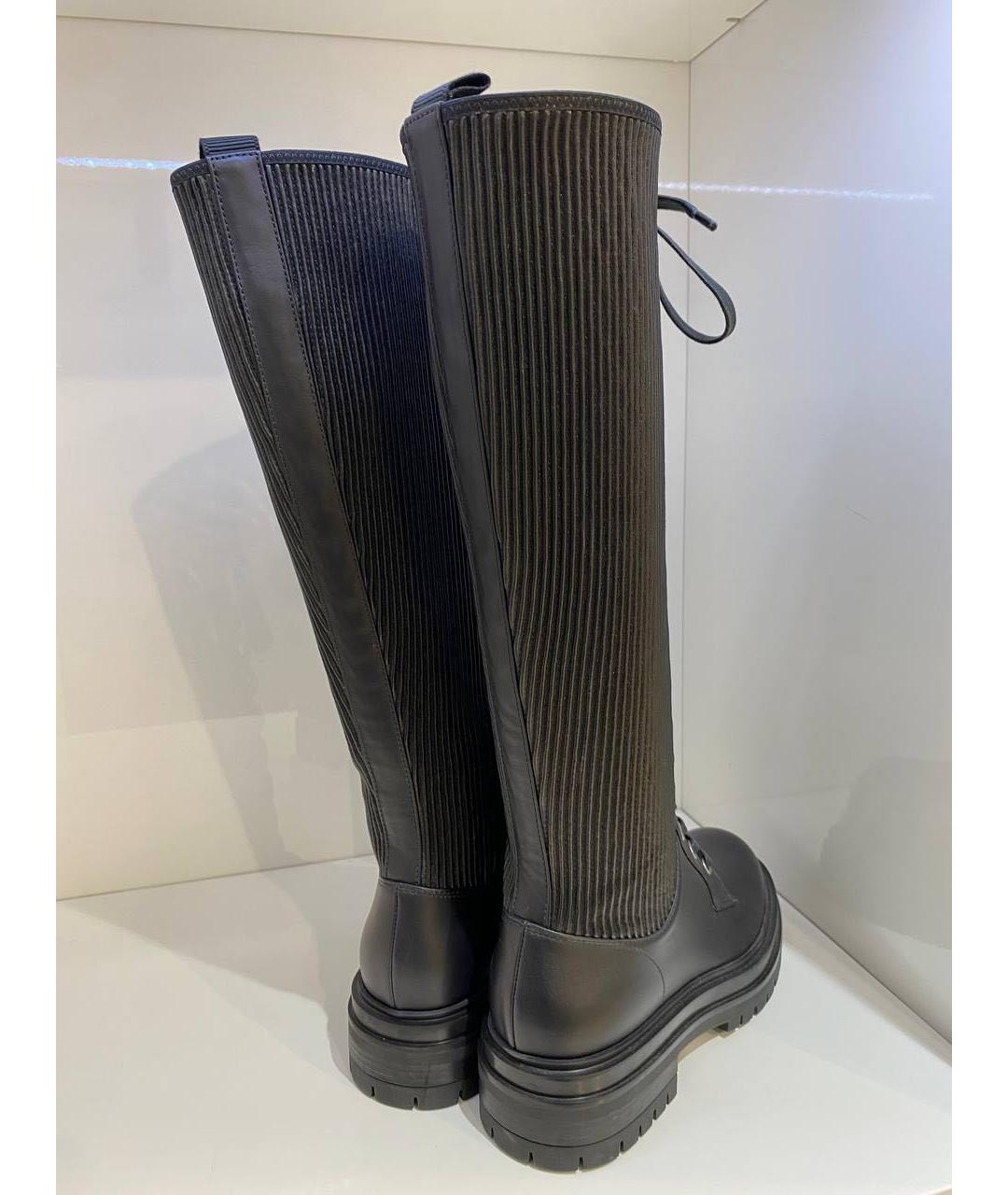 GIANVITO ROSSI Черные кожаные сапоги, фото 3